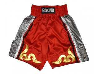 Shorts Boxe Anglaise Personnalisé : KNBSH-030-Rouge